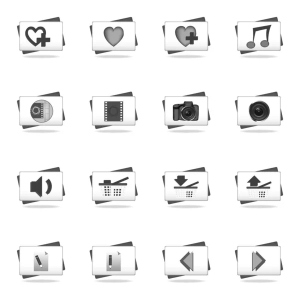 Web Icons Set White — Stock Photo, Image