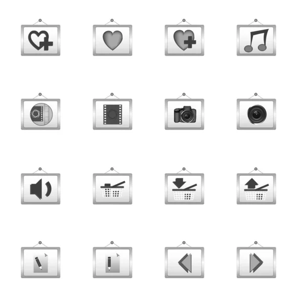 Web Iconen Ingesteld Wit — Stockfoto