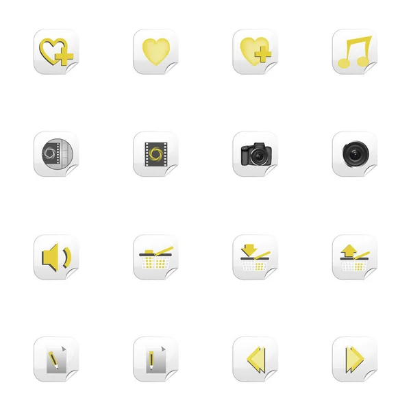 Web Icons Set White — Stock Photo, Image