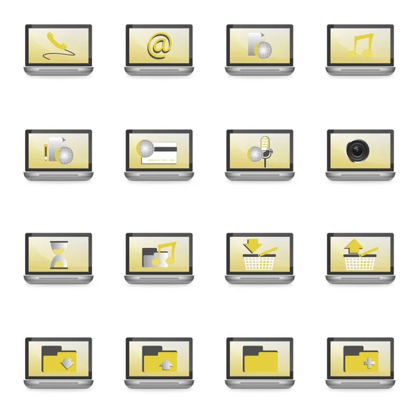 Web Iconen Ingesteld Wit — Stockfoto