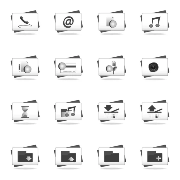 Web Iconen Ingesteld Wit — Stockfoto