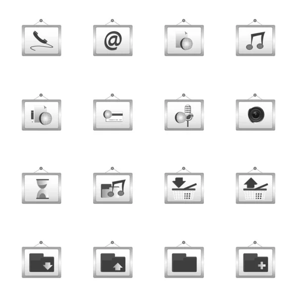 Web Icons Auf Weiß Gesetzt — Stockfoto