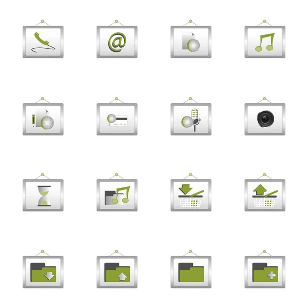 Web Iconen Ingesteld Wit — Stockfoto