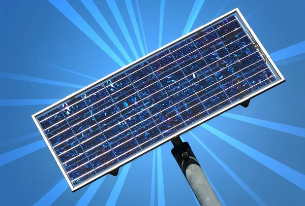 Coletor Solar Para Energia Alternativa — Fotografia de Stock