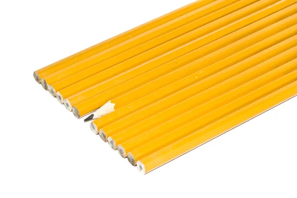 Ostry Ołówek Wystający Formy Grzmotu Tępych Ołówków — Zdjęcie stockowe