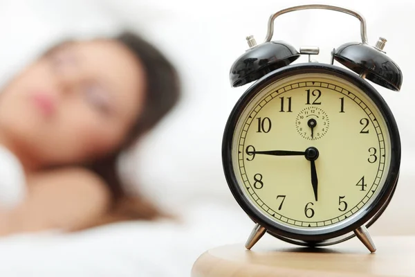 Beautiful Caucasian Woman Waking Morning Stock Photo