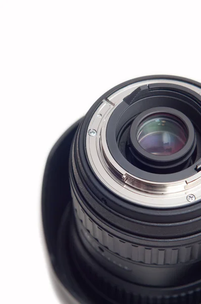 Cropped Photographic Lens White Background — Stock Photo, Image