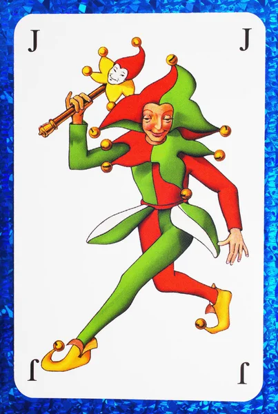 Cartoon Illustratie Van Een Kerstkaart Met Een Clown — Stockfoto