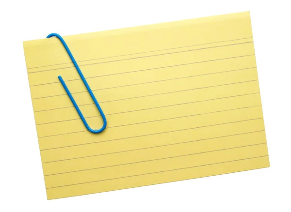 Index Card Clip Paper Clip Index Card — Stock Photo, Image