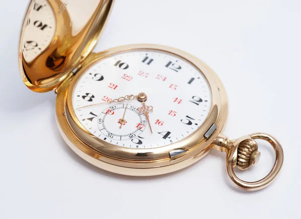 Reloj Bolsillo Oro Reloj Bolsillo — Foto de Stock