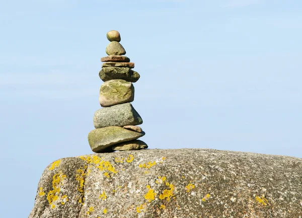 Roches Avec Pierres Pyramide Pierre — Photo