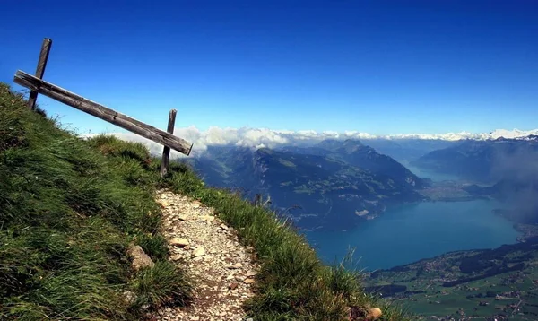 Uitzicht Prachtige Alpen — Stockfoto