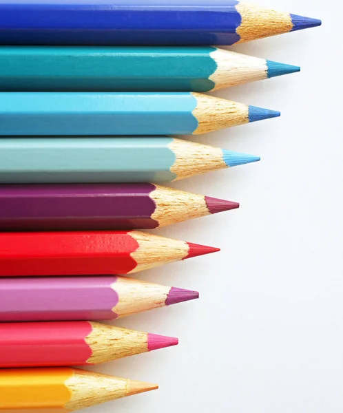 Crayons Lápis Arte Ferramentas Desenho — Fotografia de Stock