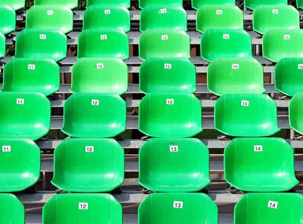 Зелені Ряди Сидінь Сидіння — стокове фото