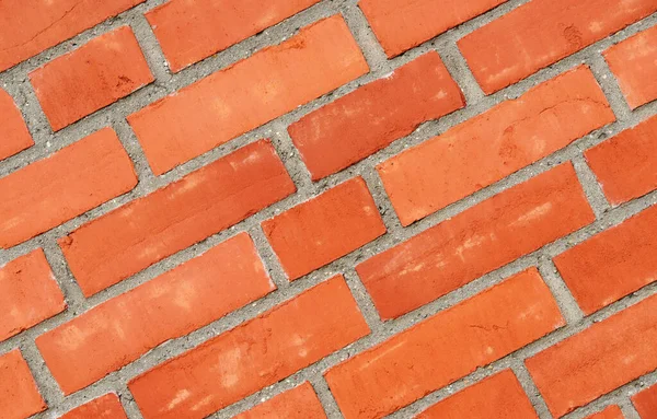 Parede Tijolo Diagonal Brickwall Laranja — Fotografia de Stock