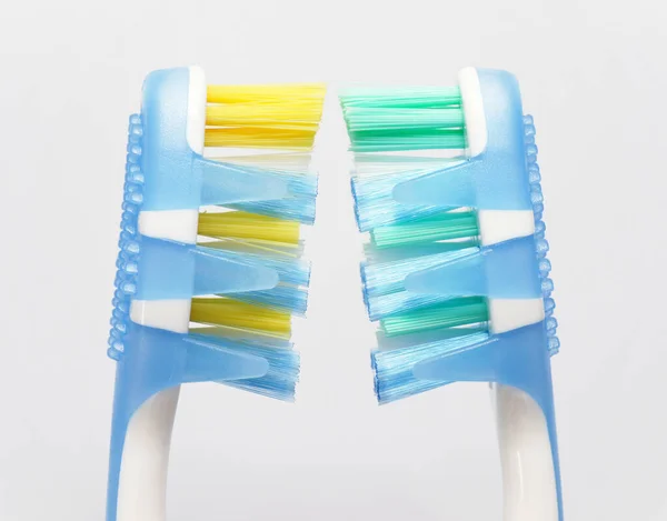 Two Toothbrushes Team Concept — Stock Photo, Image