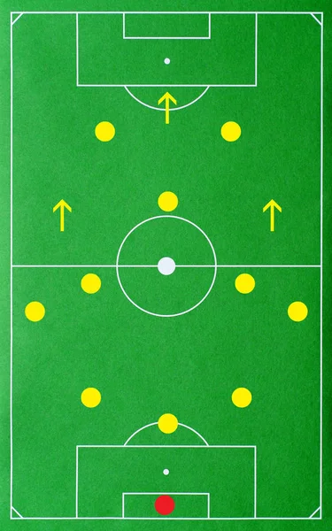 足球战术 2系统 — 图库照片