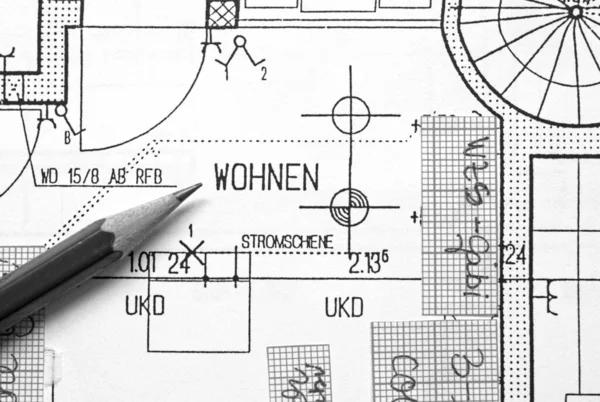 Plan Piętrowy Plan Parterowy — Zdjęcie stockowe