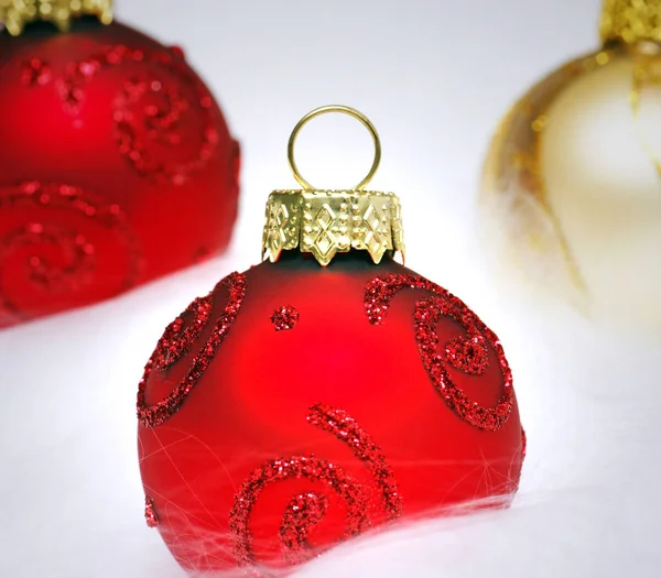 Closeup View Christmas Ball Holiday Decorations — Stock Photo, Image