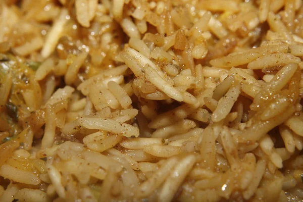 Close Image Brown Mushroom Rice — Stock Photo, Image