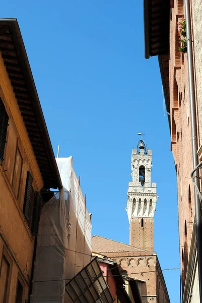 Torre Prefeitura Siena — Fotografia de Stock