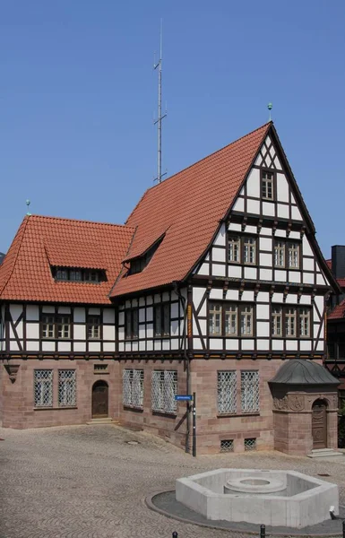 Half Timbered House City Heilbad Heiligenstadt — Stock Photo, Image
