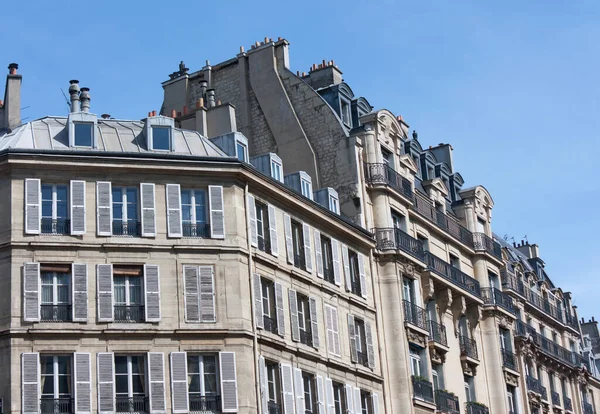 Edifícios Franceses Paris Típico Estilo Antigo Arquitetura — Fotografia de Stock