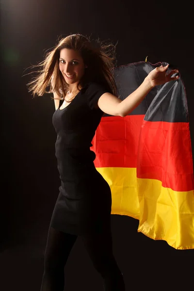 Woman Germany Flag — Stock Photo, Image