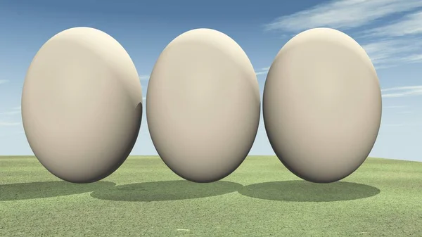 Eier Und Ostereier — Stockfoto