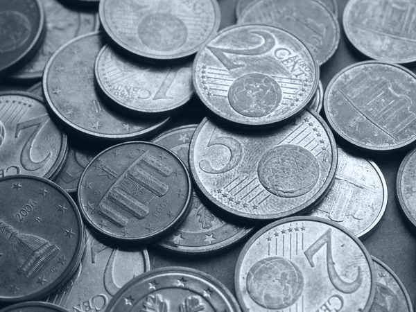 Rozsah Euromincí Užitečných Jako Pozadí — Stock fotografie