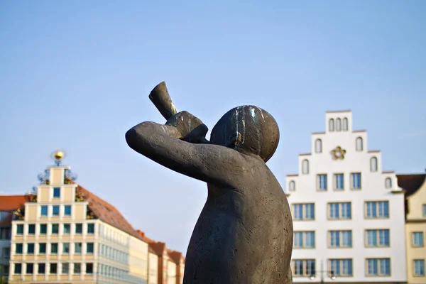 Rzeźba Targu Neuer Rostock — Zdjęcie stockowe