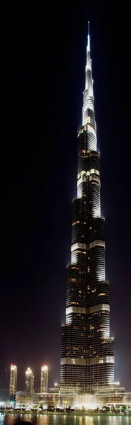 Burj Khalifa Dubai Noite — Fotografia de Stock