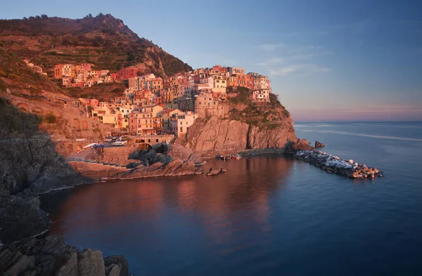 Beautiful Manarola Fishing Village Sea Liguria Italy — Stock Photo, Image