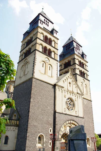Towers Sacred Heart Church Mayen Eifel — Fotografia de Stock