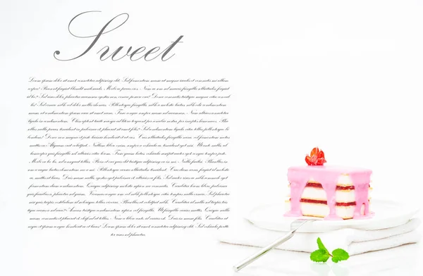 Kleine Kuchen Mit Rosa Zuckerguss — Stockfoto