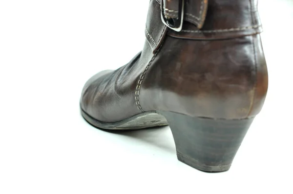 白い背景の上の古い靴 — ストック写真