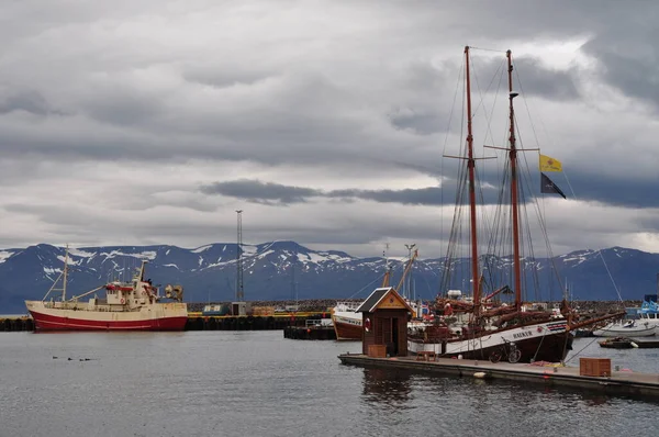 Iceland Porto Husavik — Fotografia de Stock