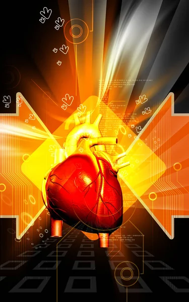 Digital Illustration Heart Colour Background — ストック写真