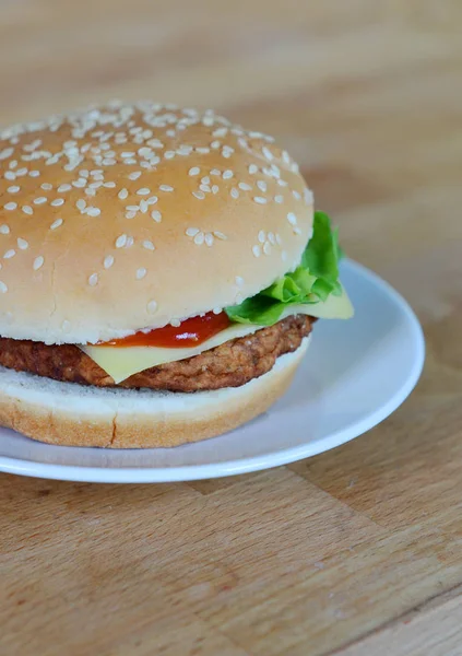 Hambúrguer Americano Fast Food — Fotografia de Stock