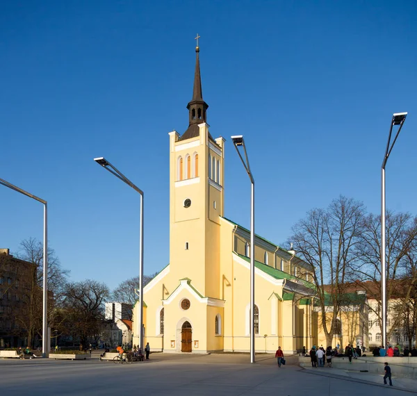 Estlands Huvudstad Tallinn Känd För Sina Gamla Stadsmurar Och Kullerstensgator — Stockfoto