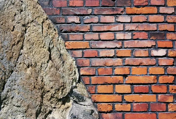 Background Old Brick Wall Built Rock — Stock Photo, Image