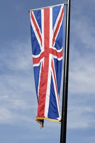 Bandera Unión Para Gran Bretaña Reino Unido Asta Bandera Whitehall —  Fotos de Stock