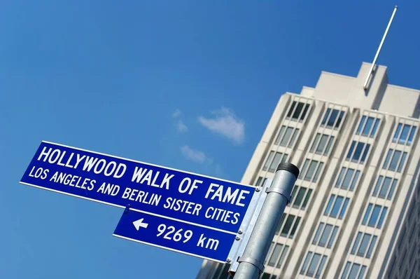 Gatuskylt Promenad Berömmelse Berlin Potsdamer Platz — Stockfoto