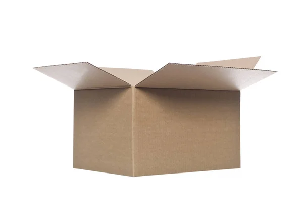 Пустая Картонная Коробка Пакет — стоковое фото