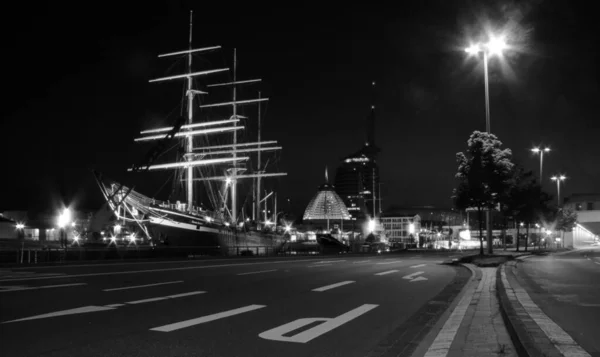 Han Marchado Noche Bremerhaven —  Fotos de Stock
