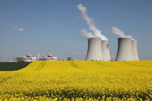 Torre Enfriamiento Fábrica Energía Nuclear Central Eléctrica Carbón — Foto de Stock