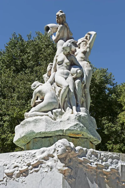 Historic Fountain Marseille Southern France — Stock Photo, Image