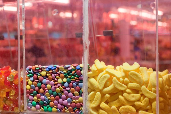 Variety Colourful Candies Shop Window — Stock Photo, Image