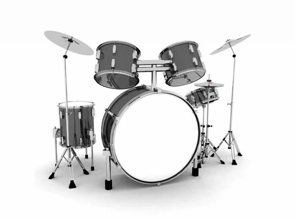 Drums Black Silver Free — Stock Photo, Image