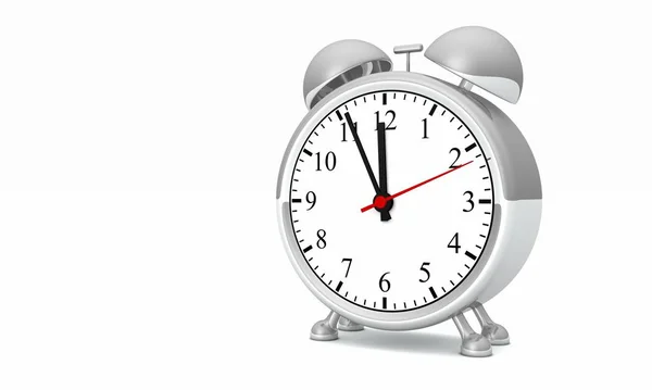 Relógio Alarme Prata Conceito — Fotografia de Stock